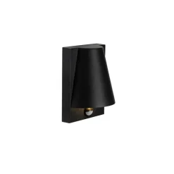 QAZQA Buiten wandlamp zwart IP44 met bewegingsmelder - Femke