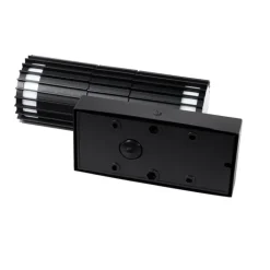 QAZQA Buiten wandlamp zwart met bewegingssensor 2-lichts - Boris