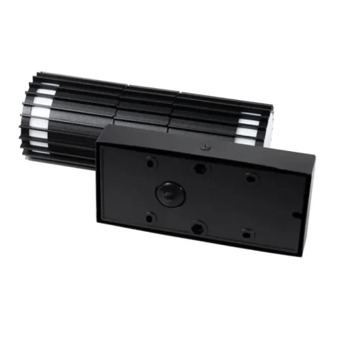 QAZQA Buiten wandlamp zwart met bewegingssensor 2-lichts - Boris