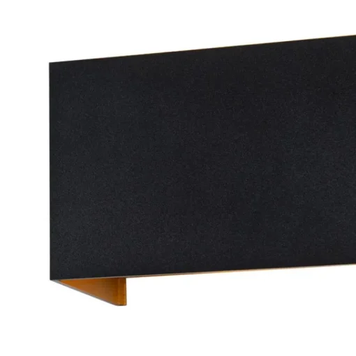 QAZQA Buiten wandlamp zwart met goud incl. LED 4-lichts IP54 - Edwin