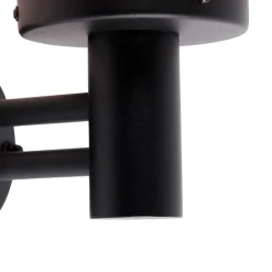 QAZQA Buiten wandlamp zwart met kunststof IP44 RVS - Sfera