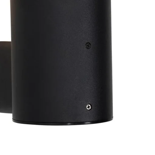 QAZQA Buiten wandlamp zwart met opaal glas IP44 - Huma