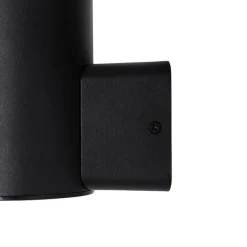 QAZQA Buiten wandlamp zwart met opaal glas IP44 - Huma