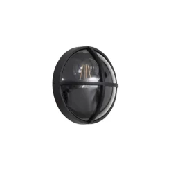 QAZQA Buiten wandlamp zwart rond IP65 - Target