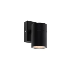 QAZQA Buiten wandlamp zwart RVS GU10 50mm IP44 - Solo