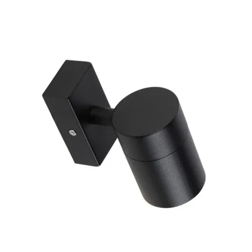 QAZQA Buiten wandlamp zwart RVS GU10 50mm IP44 - Solo