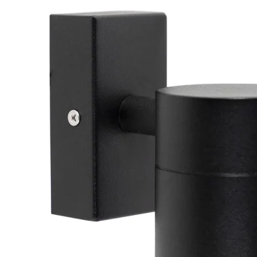 QAZQA Buiten wandlamp zwart RVS GU10 50mm IP44 - Solo