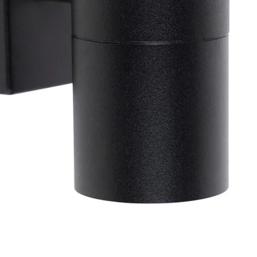 QAZQA Buiten wandlamp zwart RVS GU10 50mm IP44 - Solo