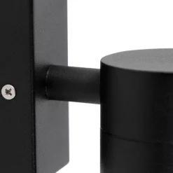 QAZQA Buiten wandlamp zwart RVS GU10 50mm IP44 - Solo
