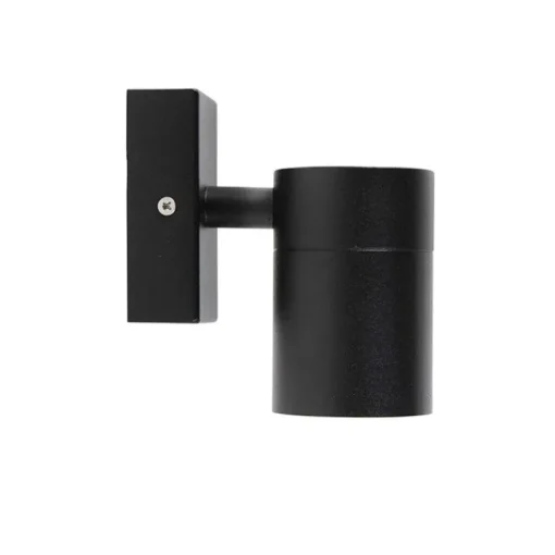 QAZQA Buiten wandlamp zwart RVS GU10 50mm IP44 - Solo