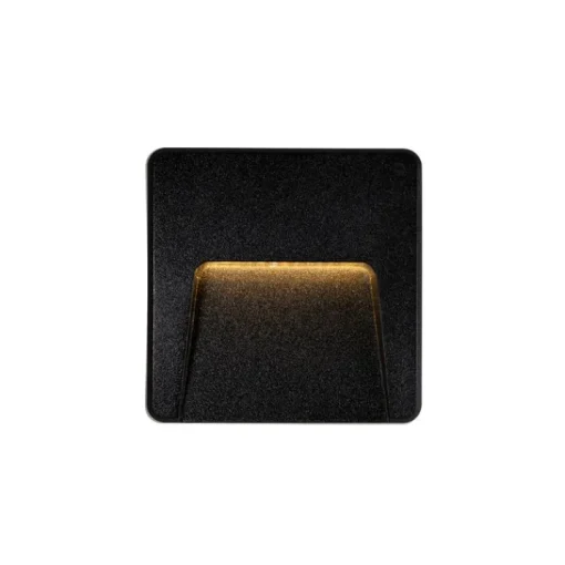 QAZQA Buiten wandlamp zwart vierkant incl. LED IP65 - Gem