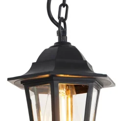 QAZQA Buitenhanglamp zwart - New Haven