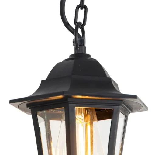 QAZQA Buitenhanglamp zwart - New Haven