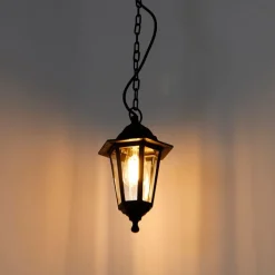 QAZQA Buitenhanglamp zwart - New Haven