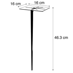 QAZQA Buitenlamp 30 cm grijs met grondpin en kabelmof - Denmark