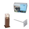 QAZQA Buitenlamp 30 cm roestbruin met grondpin en kabelmof - Denmark