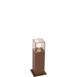 QAZQA Buitenlamp 30 cm roestbruin met grondpin en kabelmof - Denmark
