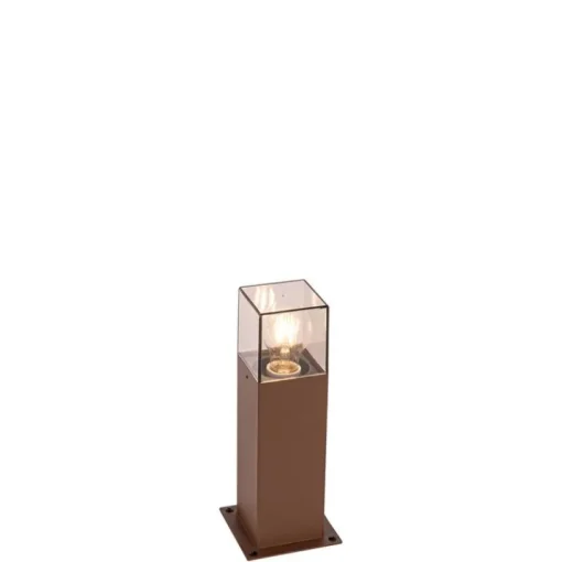 QAZQA Buitenlamp 30 cm roestbruin met grondpin en kabelmof - Denmark
