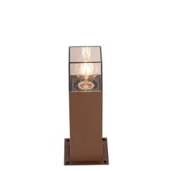 QAZQA Buitenlamp 30 cm roestbruin met grondpin en kabelmof - Denmark