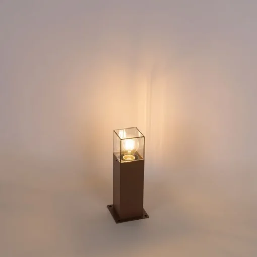 QAZQA Buitenlamp 30 cm roestbruin met grondpin en kabelmof - Denmark