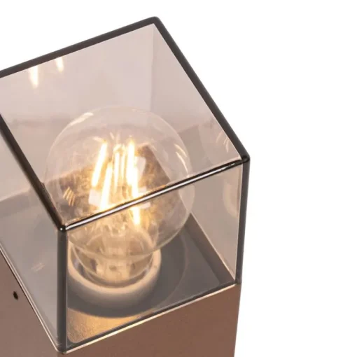 QAZQA Buitenlamp 30 cm roestbruin met grondpin en kabelmof - Denmark