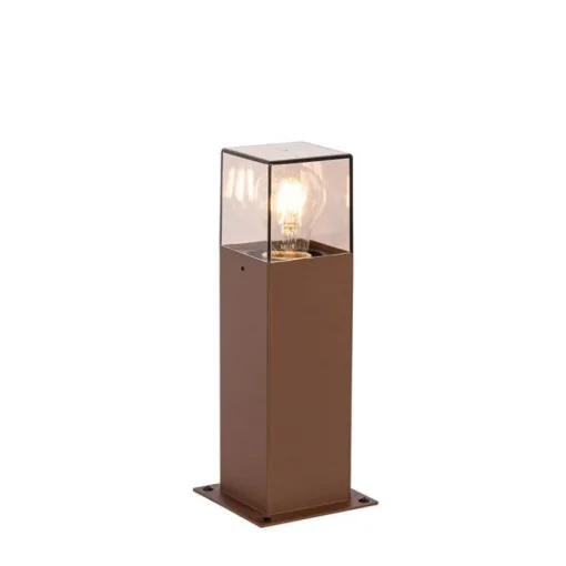 QAZQA Buitenlamp 30 cm roestbruin met grondpin en kabelmof - Denmark