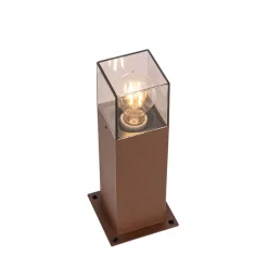 QAZQA Buitenlamp 30 cm roestbruin met grondpin en kabelmof - Denmark