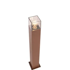 QAZQA Buitenlamp 70 cm roestbruin met grondpin en kabelmof - Denmark