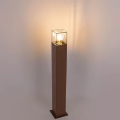 QAZQA Buitenlamp 70 cm roestbruin met grondpin en kabelmof - Denmark