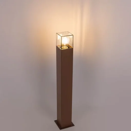 QAZQA Buitenlamp 70 cm roestbruin met grondpin en kabelmof - Denmark