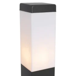 QAZQA Buitenlamp donkergrijs 80 cm met stopcontact IP44 - Malios