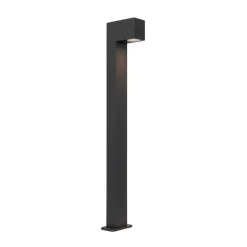 QAZQA Buitenlamp donkergrijs met grondpin en kabelmof 80cm IP44 - Baleno