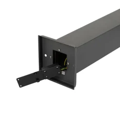 QAZQA Buitenlamp donkergrijs met smoke glas met grondpin en kabelmof 80cm IP44 - Malios