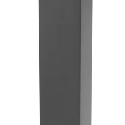 QAZQA Buitenlamp donkergrijs met smoke glas met grondpin en kabelmof 80cm IP44 - Malios