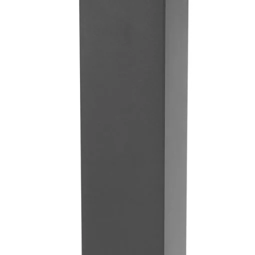 QAZQA Buitenlamp donkergrijs met smoke glas met grondpin en kabelmof 80cm IP44 - Malios