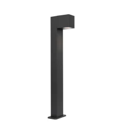 QAZQA Buitenlamp donkergrijs met grondpin en kabelmof 65cm IP44 - Baleno