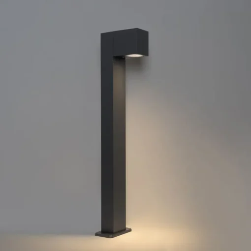 QAZQA Buitenlamp donkergrijs met grondpin en kabelmof 65cm IP44 - Baleno