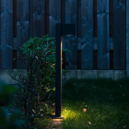 QAZQA Buitenlamp donkergrijs met grondpin en kabelmof 65cm IP44 - Baleno