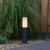 QAZQA Buitenlamp paal antraciet met opaal 45 cm IP44 - Rox
