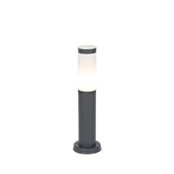 QAZQA Buitenlamp paal antraciet met opaal 45 cm IP44 - Rox
