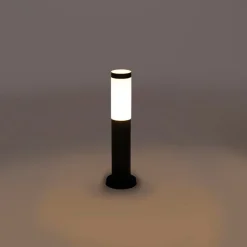 QAZQA Buitenlamp paal antraciet met opaal 45 cm IP44 - Rox