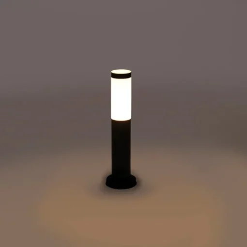QAZQA Buitenlamp paal antraciet met opaal 45 cm IP44 - Rox