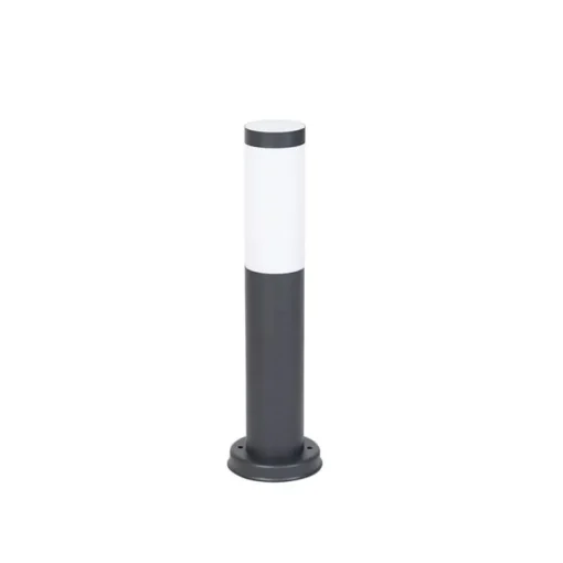 QAZQA Buitenlamp paal antraciet met opaal 45 cm IP44 - Rox