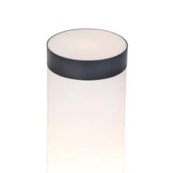 QAZQA Buitenlamp paal antraciet met opaal 45 cm IP44 - Rox