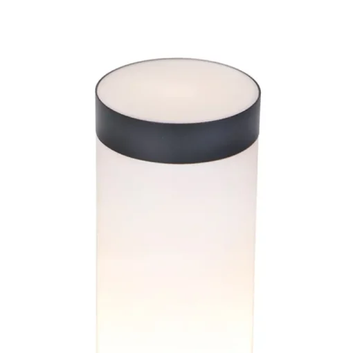 QAZQA Buitenlamp paal antraciet met opaal 45 cm IP44 - Rox