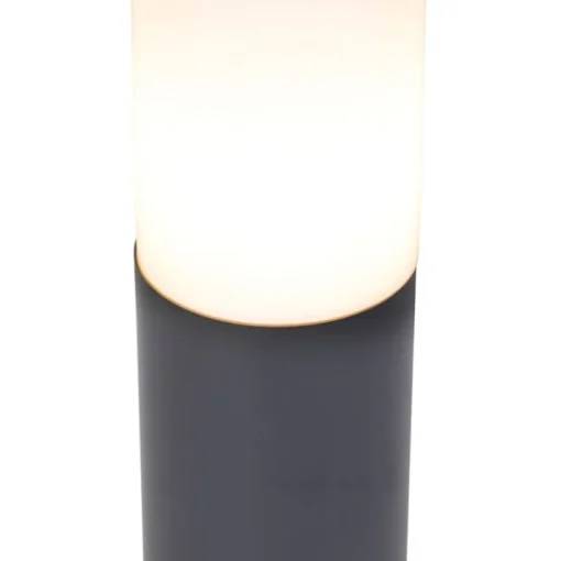 QAZQA Buitenlamp paal antraciet met opaal 45 cm IP44 - Rox