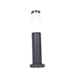 QAZQA Buitenlamp paal antraciet met opaal 45 cm IP44 - Rox