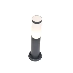 QAZQA Buitenlamp paal antraciet met opaal 45 cm IP44 - Rox