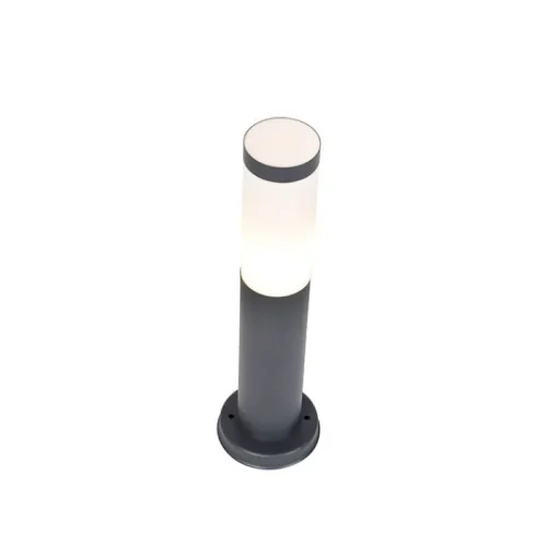 QAZQA Buitenlamp paal antraciet met opaal 45 cm IP44 - Rox