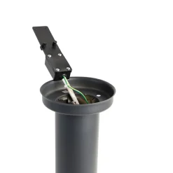 QAZQA Buitenlamp paal antraciet met opaal 45 cm IP44 - Rox
